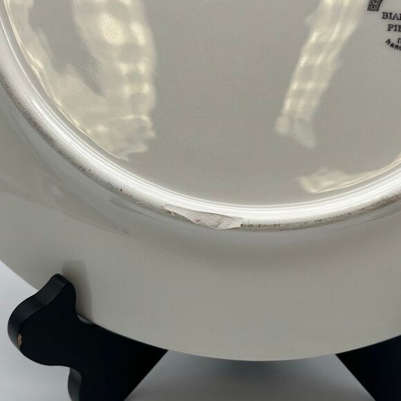 BIANCONI PIETRO Hand Painted Decorative Plate Italy Winter Village Scene Round - Picture 6 of 10